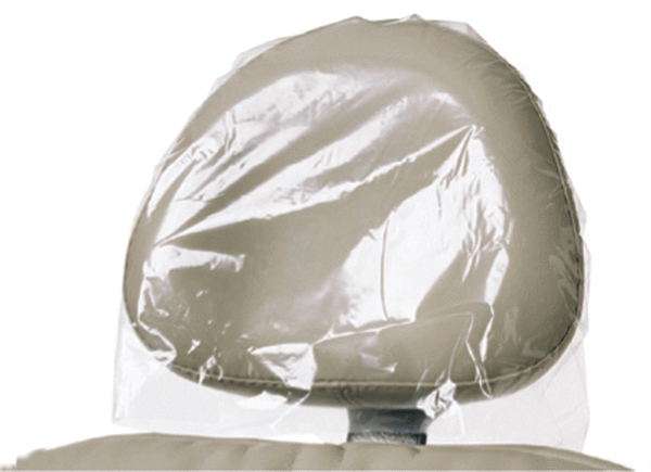 Defend Clear Plastic Headrest Covers 11" X 9 1/2" X 2" (250/bx)