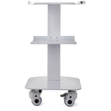 Mobile Medical Trolley 3-level Cart Steel Lab Dental Trolley