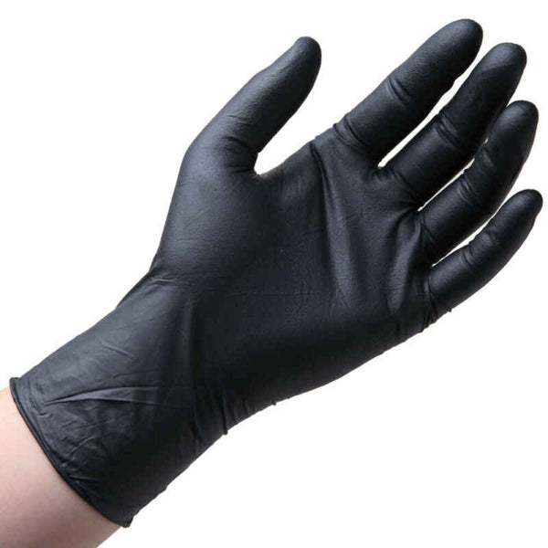 Black Nitrile Gloves Powder Free Exam 50-100pcs Small Medium Large XL+