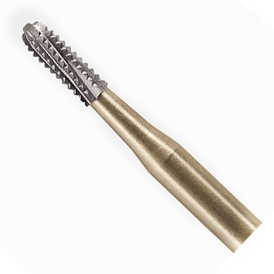 Dental Great White Gold FG #GW2, straight fissure restorative removal carbide, pack of 100
