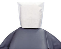 White Tissue/Poly Clinic Head Rest Covers, 10" x 13", Box of 500 Covers