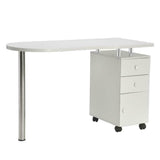 Desk Spa Salon Equipment Manicure Nail Table Station with 2 Drawers