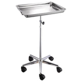 Mobile Stainless Steel Tray Stand Trolley Dental Equipment
