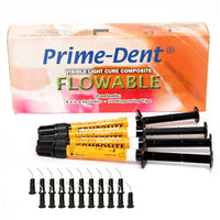 Prime-Dent Flowable Composite A2, 4 Syringe Kit, (Visible Light Cure)