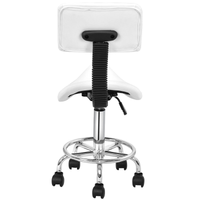 Adjustable Saddle Stool Rolling Chair with Backrest for Dental Clinic or SPA