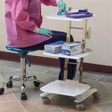 Mobile Dental TeknoCart with Tray Mobile Storage and Built-in Power Cart