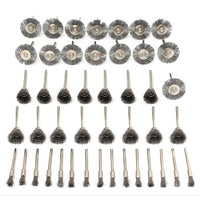 Stainless Steel Wire Brush Set Polishers for Dremel Tool Rotary, 45pcs